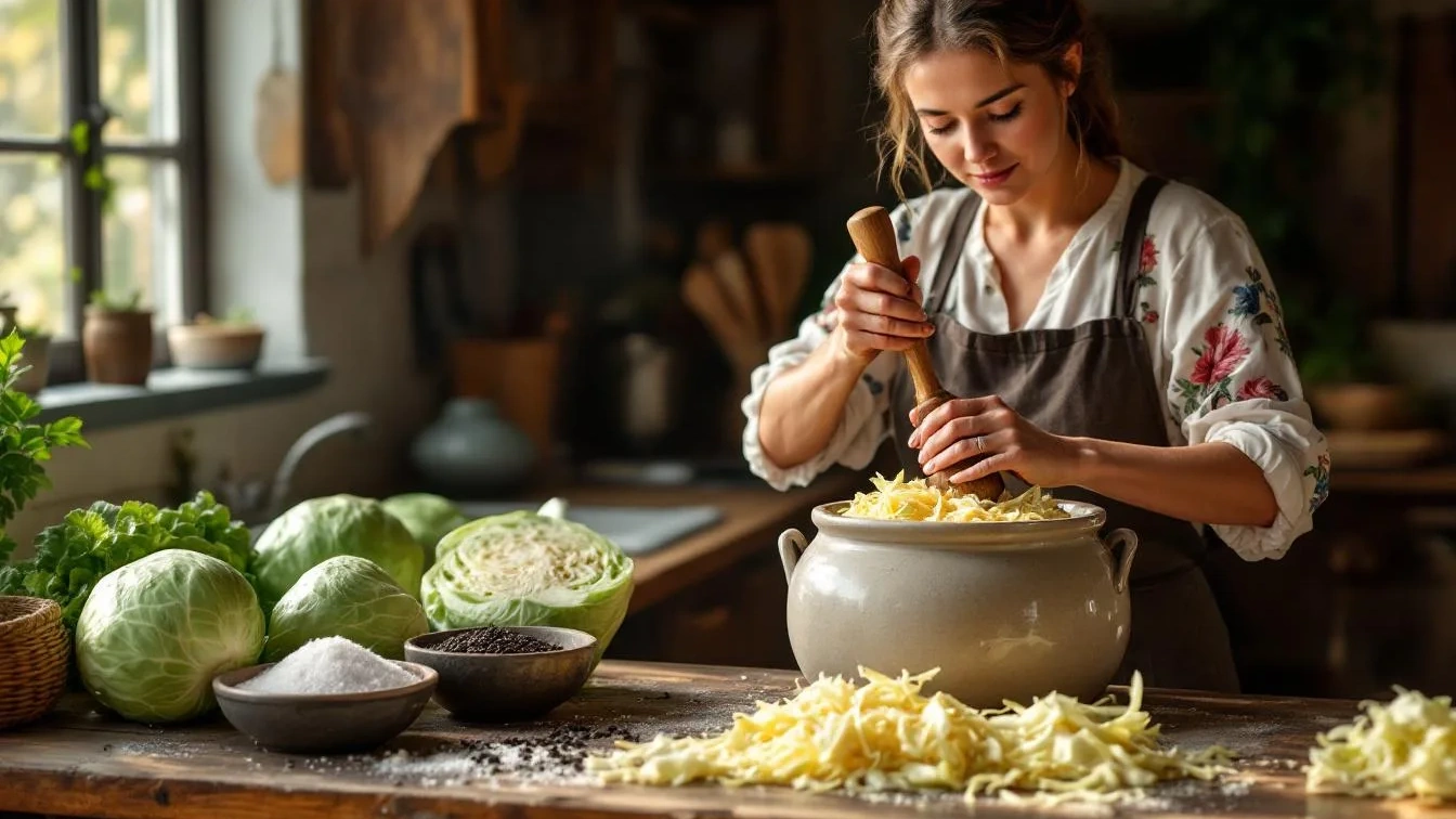 Domácí kuchařka odhaluje, jak připravit kysané zelí krok za krokem