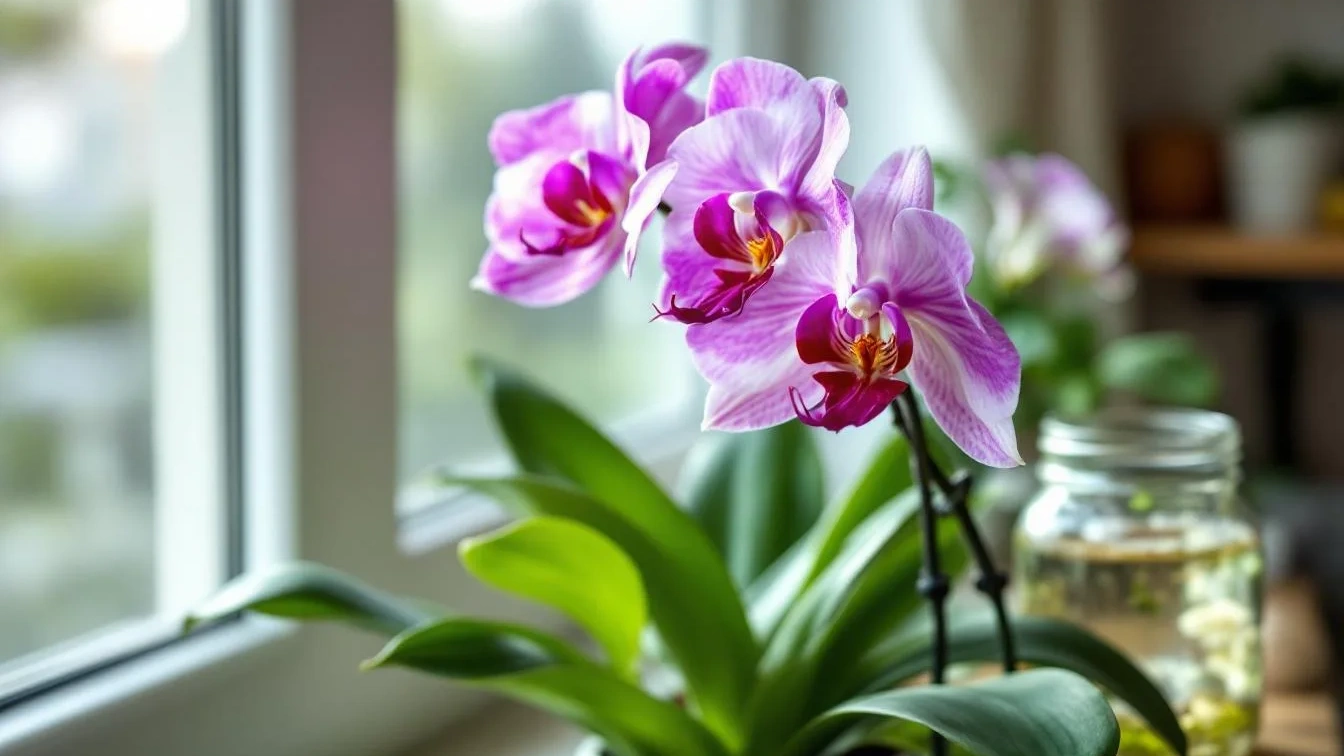 Vyzkoušel jsem trik s česnekovou vodou, moje orchidej v březnu rozkvetla